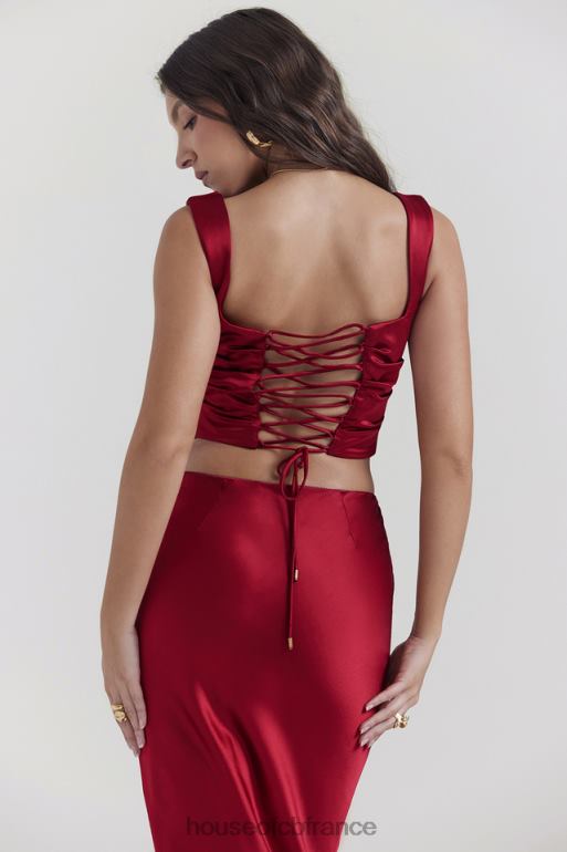 House of CB corset à lacets au dos una rubis N888H1 vêtements