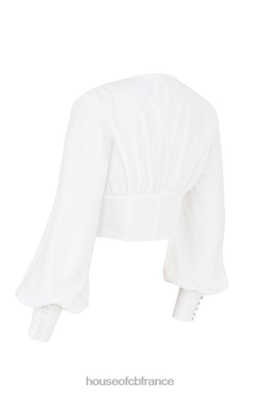 House of CB corset à lacets blanc mirabelle N888H82 vêtements