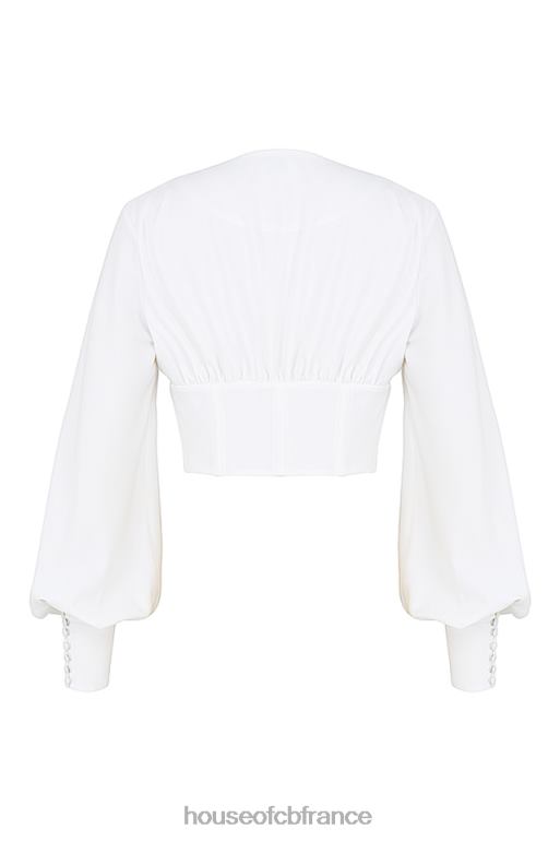 House of CB corset à lacets blanc mirabelle N888H82 vêtements