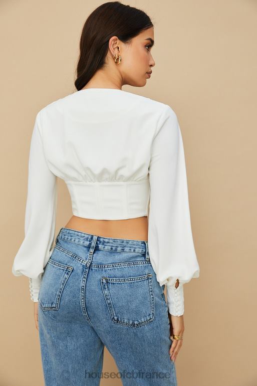 House of CB corset à lacets blanc mirabelle N888H82 vêtements