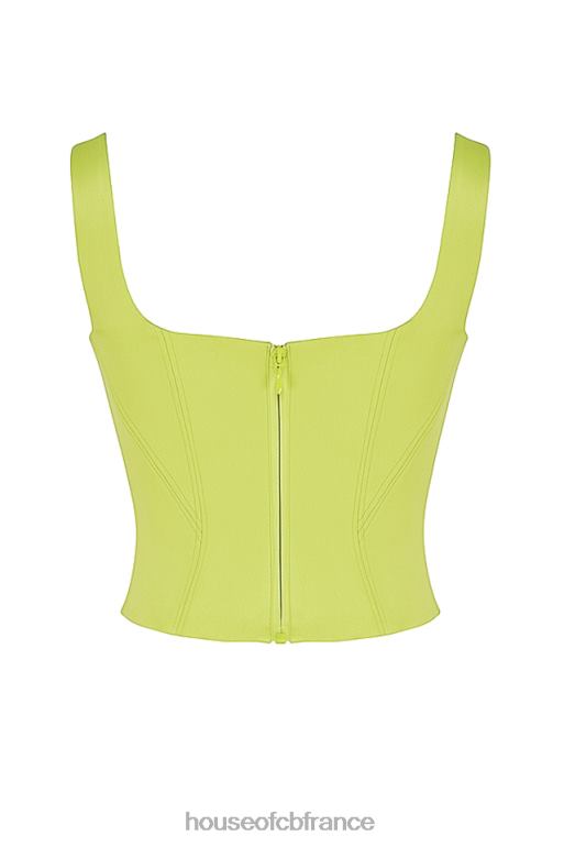 House of CB corset long en satin citron vert Rafa N888H69 vêtements