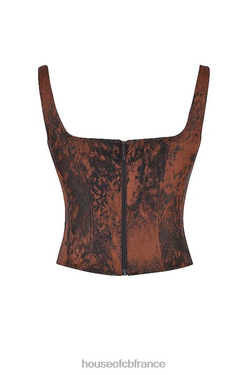 House of CB corset long en satin de cuivre antique Rafa N888H36 vêtements
