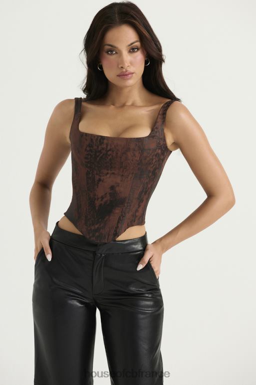 House of CB corset long en satin de cuivre antique Rafa N888H36 vêtements