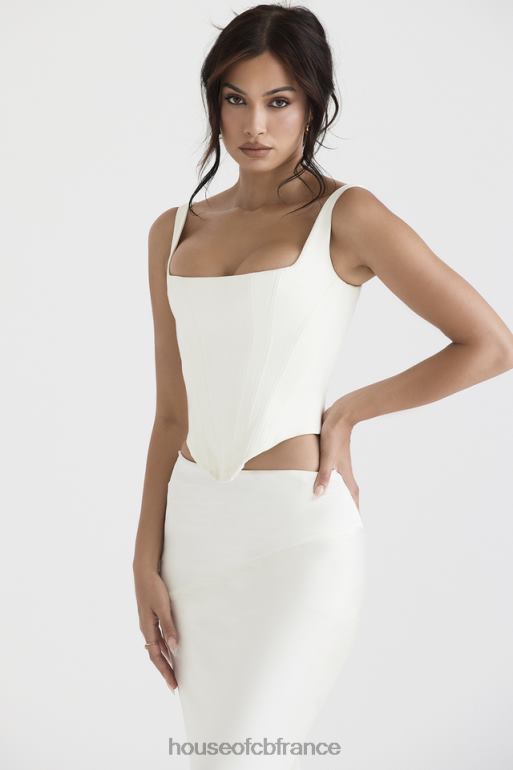 House of CB corset long en satin ivoire Rafa N888H44 vêtements