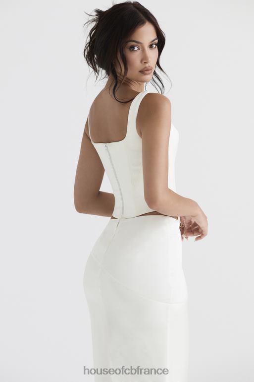 House of CB corset long en satin ivoire Rafa N888H44 vêtements