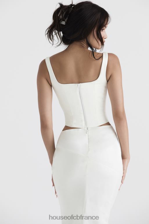 House of CB corset long en satin ivoire Rafa N888H44 vêtements