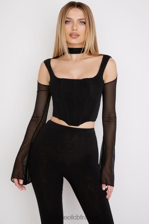 House of CB corset noir à col haut Paulina N888H71 vêtements
