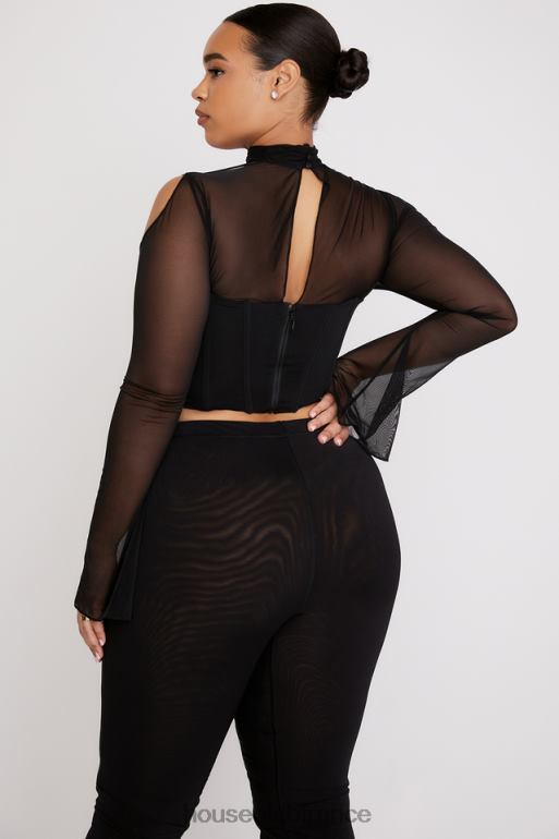 House of CB corset noir à col haut Paulina N888H71 vêtements