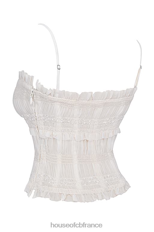 House of CB corset plissé à sequins lula ivoire N888H25 vêtements