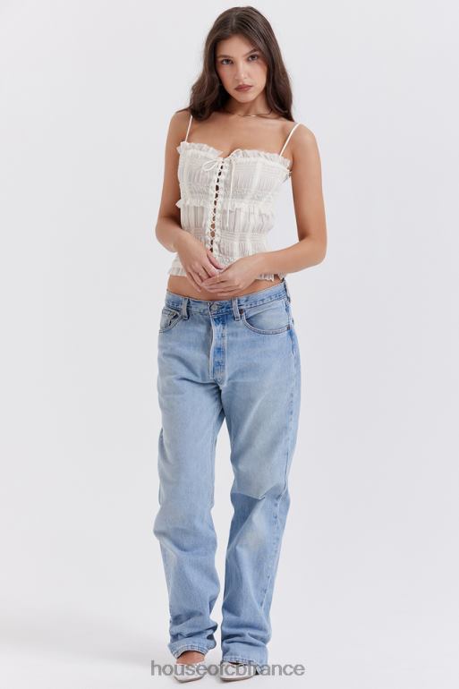 House of CB corset plissé à sequins lula ivoire N888H25 vêtements