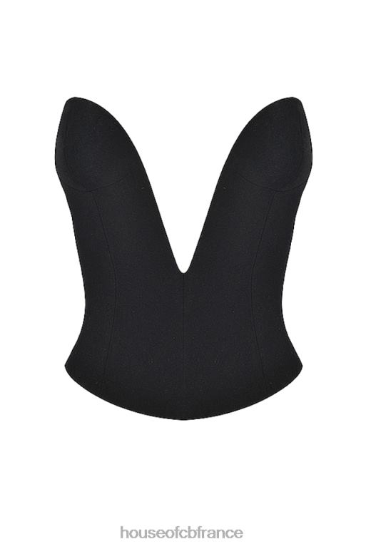 House of CB corset plongeant noir lydia N888H45 vêtements