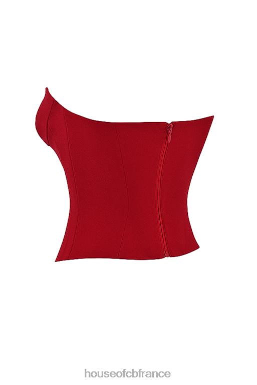 House of CB corset plongeant rose rouge Lydia N888H31 vêtements