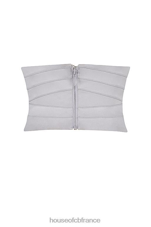 House of CB corset sous la poitrine en satin gris vienne N888H49 vêtements