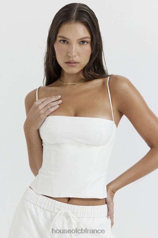 House of CB corset structuré blanc audette N888H22 vêtements