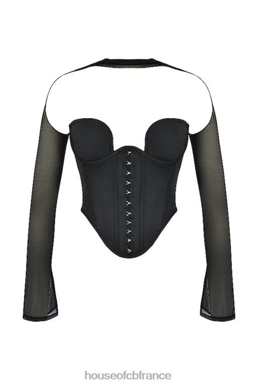 House of CB corset structuré noir mina N888H72 vêtements