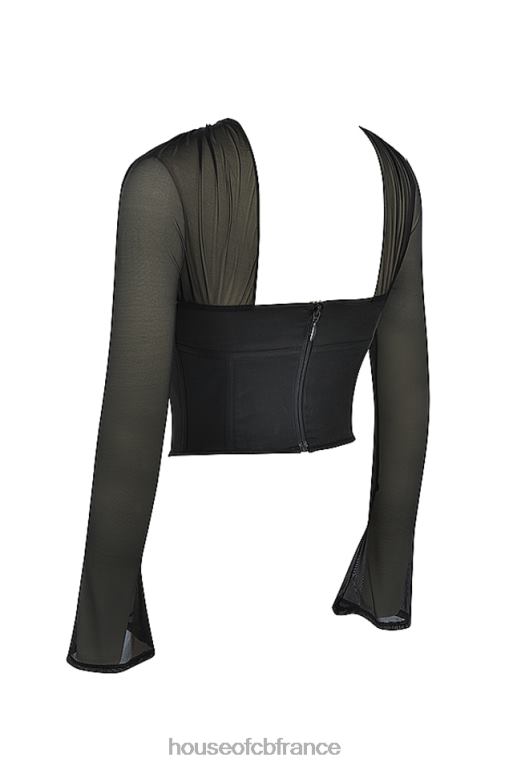 House of CB corset structuré noir mina N888H72 vêtements