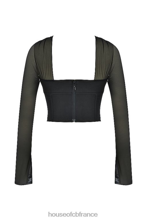 House of CB corset structuré noir mina N888H72 vêtements