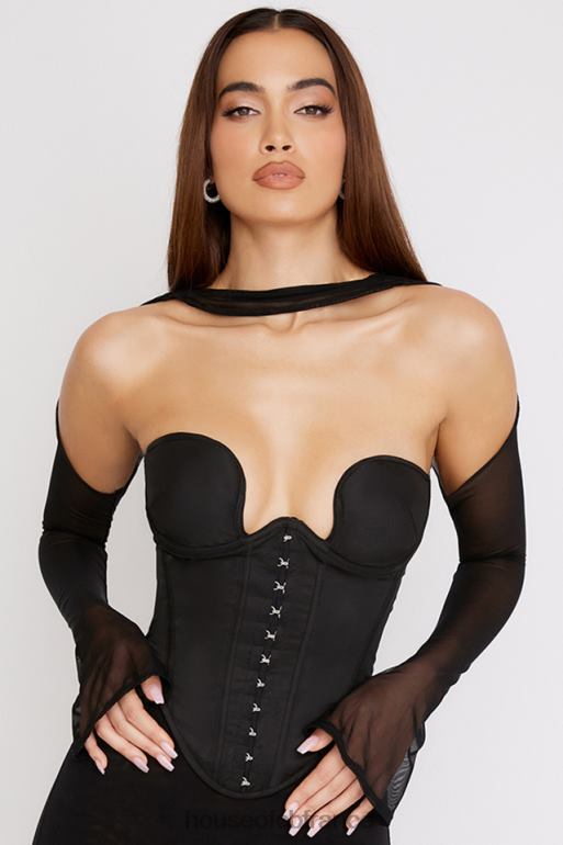 House of CB corset structuré noir mina N888H72 vêtements