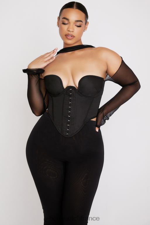House of CB corset structuré noir mina N888H72 vêtements