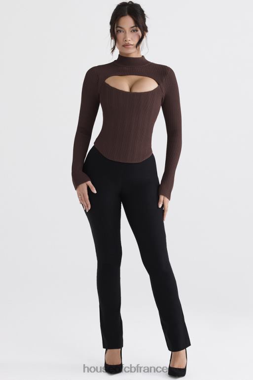 House of CB corset tricoté georgina cacao N888H32 vêtements