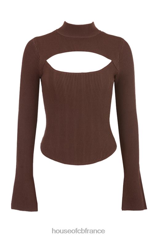 House of CB corset tricoté georgina cacao N888H32 vêtements