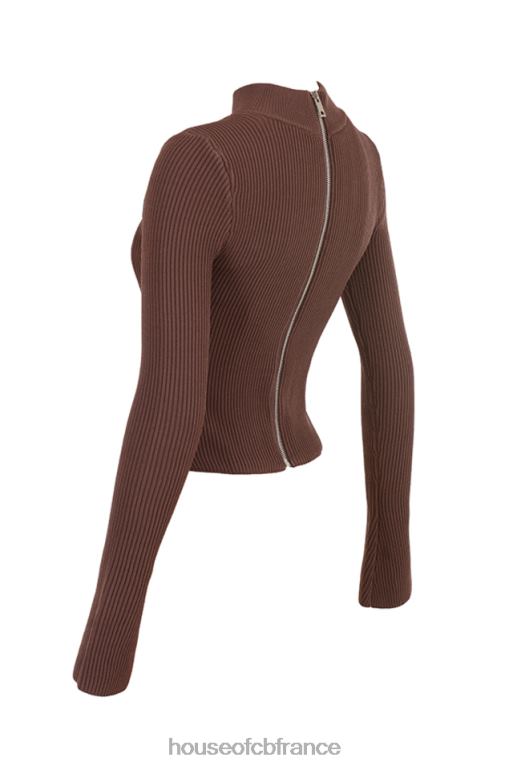 House of CB corset tricoté georgina cacao N888H32 vêtements