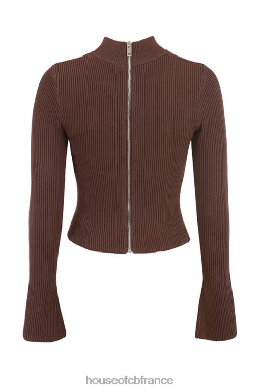 House of CB corset tricoté georgina cacao N888H32 vêtements