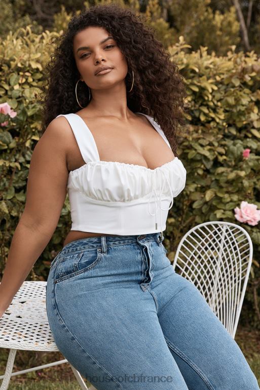 House of CB haut corset blouson blanc Noemi N888H104 vêtements