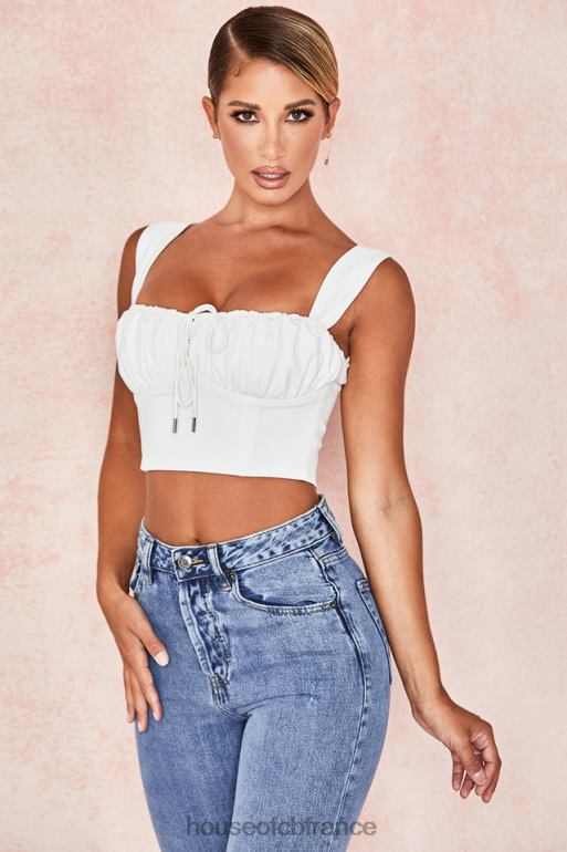 House of CB haut corset blouson blanc Noemi N888H104 vêtements