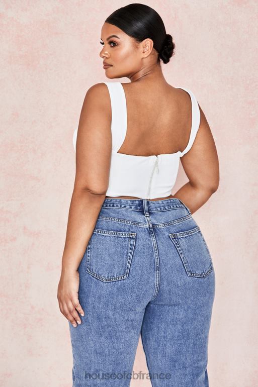 House of CB haut corset blouson blanc Noemi N888H104 vêtements