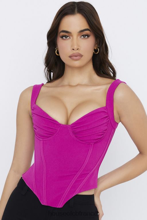 House of CB haut corset désossé fuchsia dana N888H75 vêtements