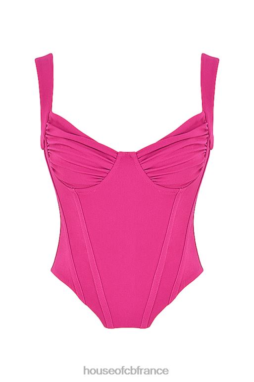 House of CB haut corset désossé fuchsia dana N888H75 vêtements