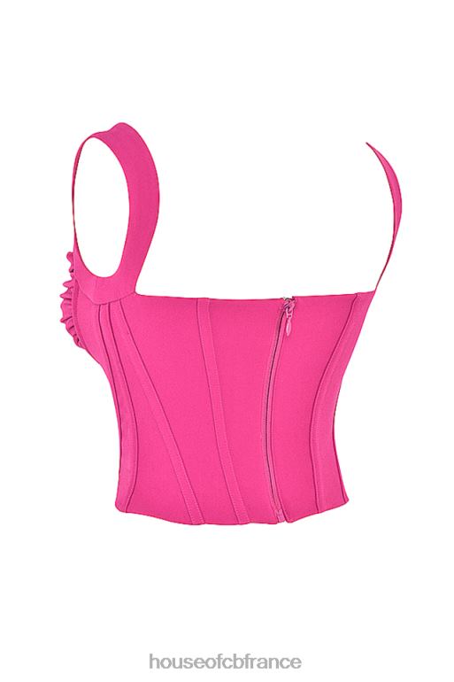 House of CB haut corset désossé fuchsia dana N888H75 vêtements