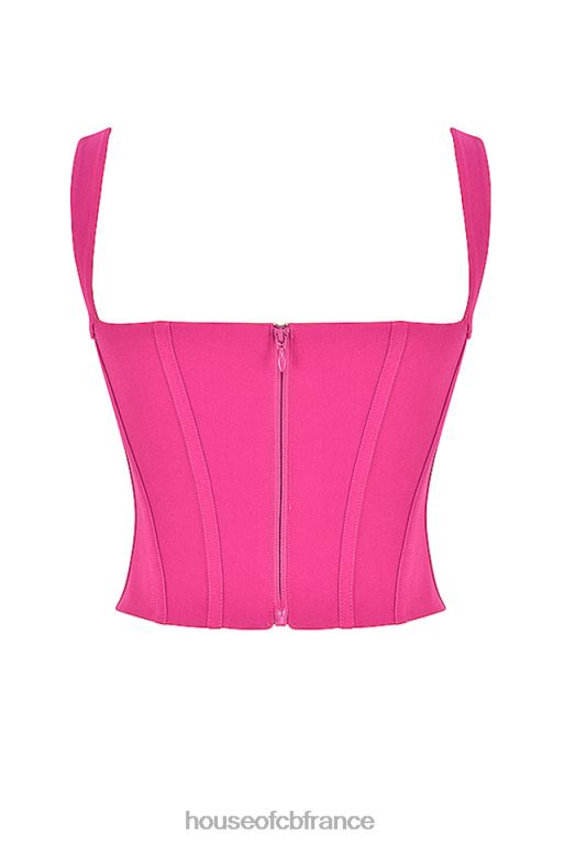 House of CB haut corset désossé fuchsia dana N888H75 vêtements
