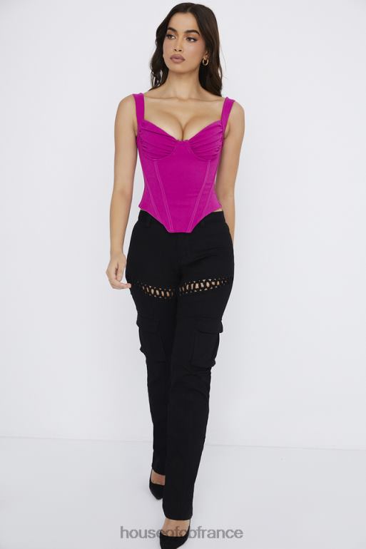 House of CB haut corset désossé fuchsia dana N888H75 vêtements