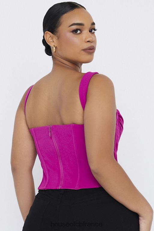 House of CB haut corset désossé fuchsia dana N888H75 vêtements