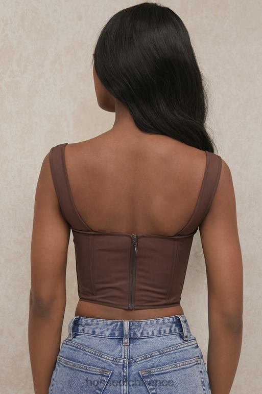 House of CB haut corset froncé chocolat perséphone N888H91 vêtements
