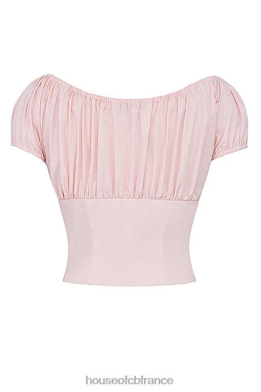 House of CB haut froncé rose bébé Kitty N888H19 vêtements