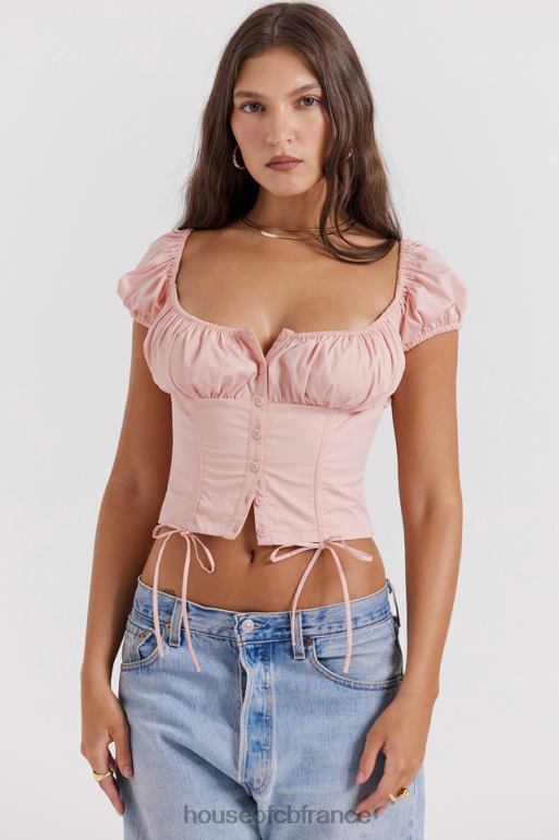 House of CB haut froncé rose bébé Kitty N888H19 vêtements