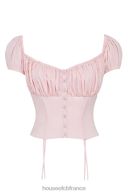 House of CB haut froncé rose bébé Kitty N888H19 vêtements