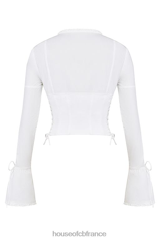House of CB haut à lacets blanc Anissa N888H10 vêtements