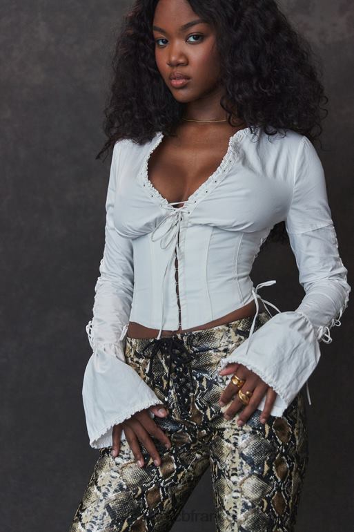 House of CB haut à lacets blanc Anissa N888H10 vêtements