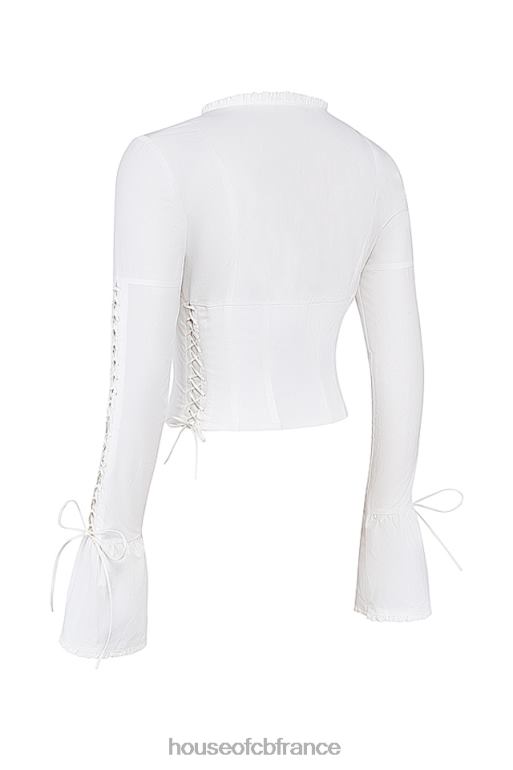 House of CB haut à lacets blanc Anissa N888H10 vêtements