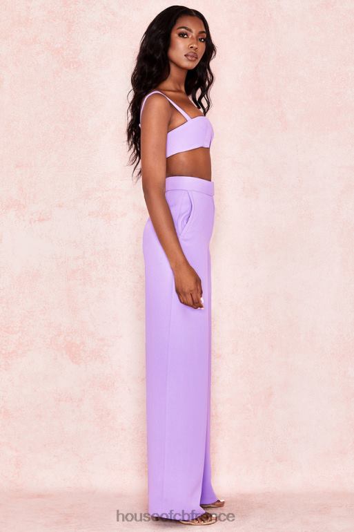 House of CB soutien-gorge à armatures en V en crêpe violet Leela N888H813 vêtements