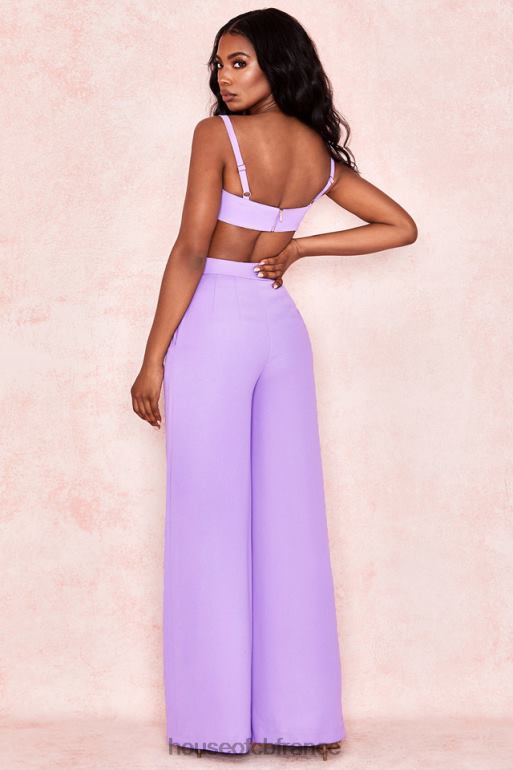 House of CB soutien-gorge à armatures en V en crêpe violet Leela N888H813 vêtements