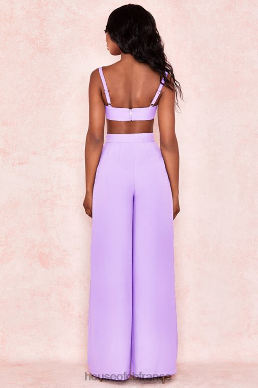 House of CB soutien-gorge à armatures en V en crêpe violet Leela N888H813 vêtements