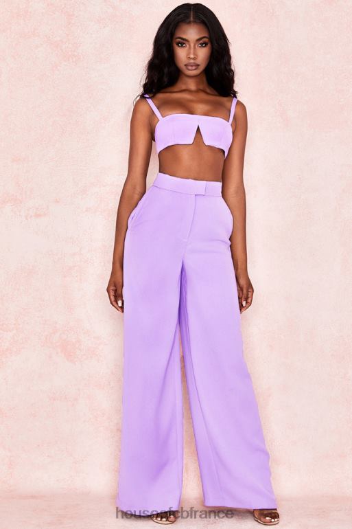 House of CB soutien-gorge à armatures en V en crêpe violet Leela N888H813 vêtements