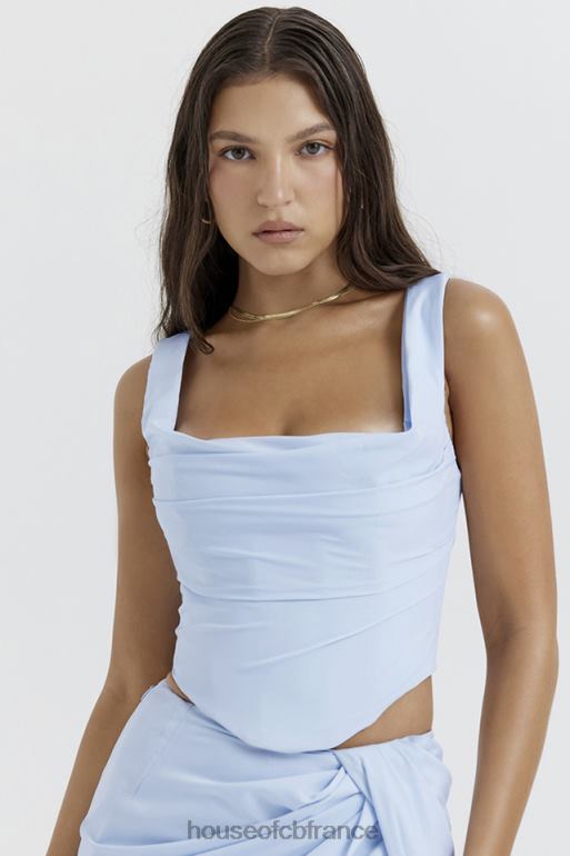 House of CB un corset bleu doux N888H20 vêtements