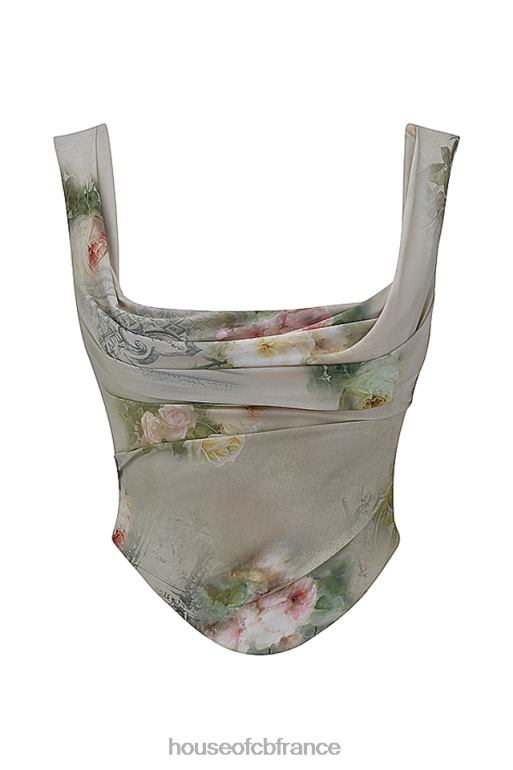 House of CB un corset floral vintage N888H28 vêtements