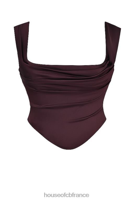 House of CB un corset marron riche N888H6 vêtements